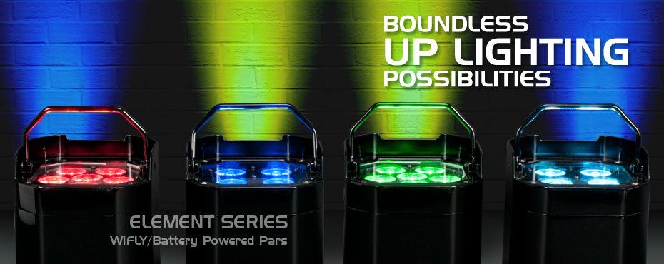 6 x LED Battery Uplighters Hire - RS100 Sound & Light