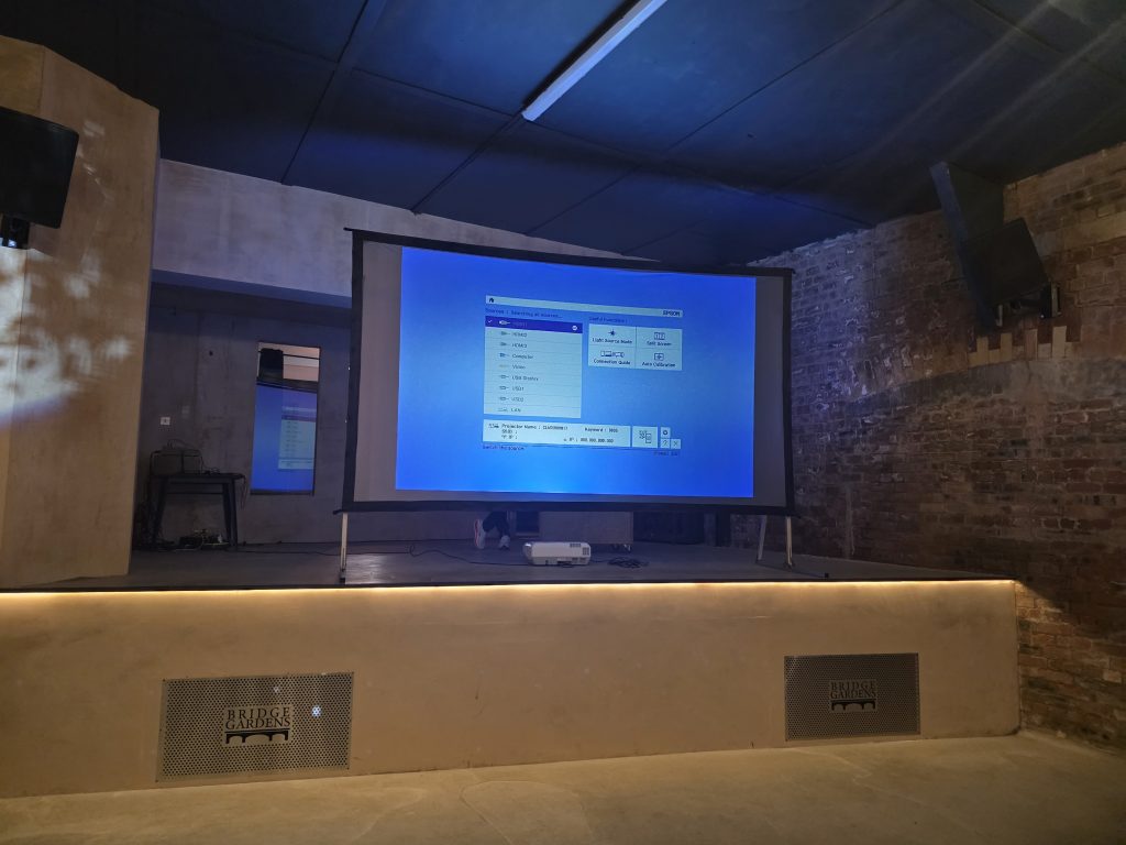 150 inch Projector Screen Bridge Gardens Glasgow Hire by RS100