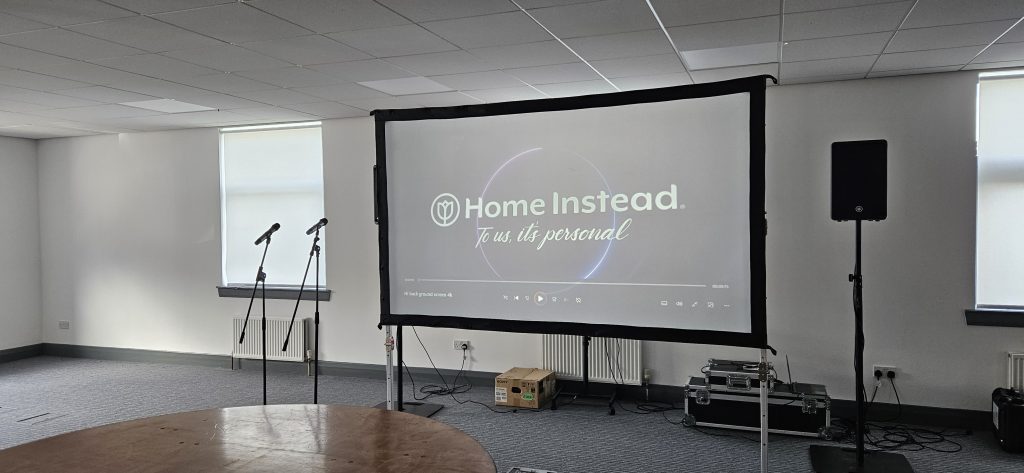 150 inch Projector Screen Home Instead Glasgow Hire by RS100