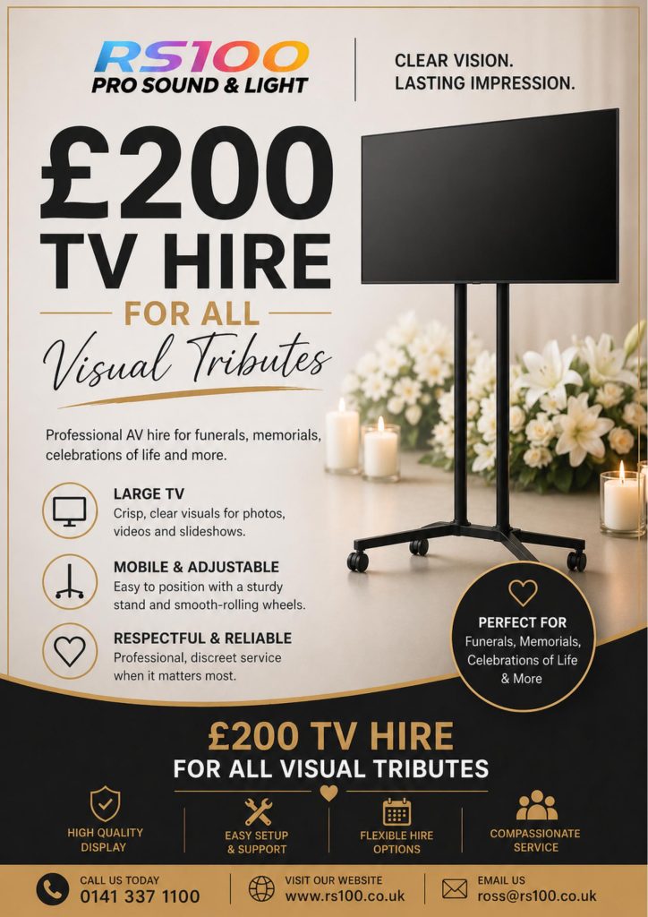 Funeral TV Hire 2026