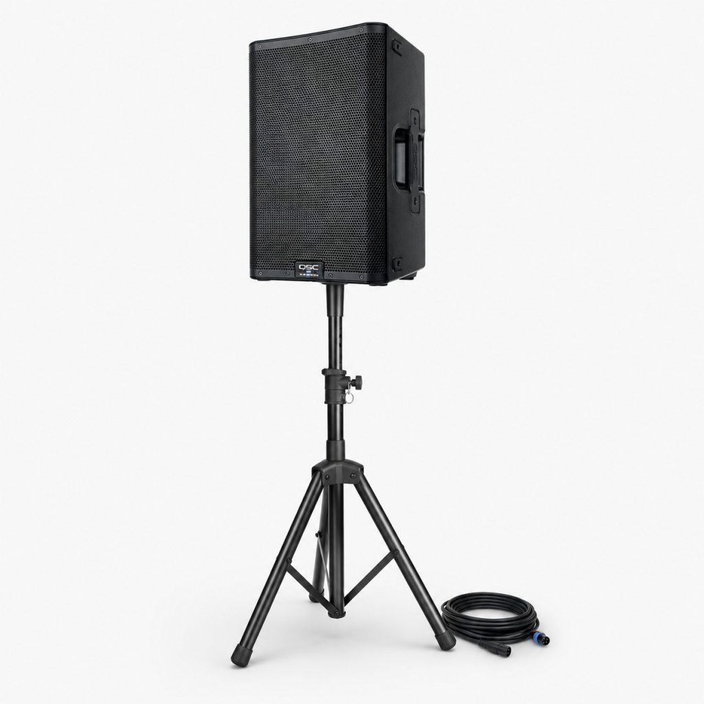 QSC K Speaker on stand