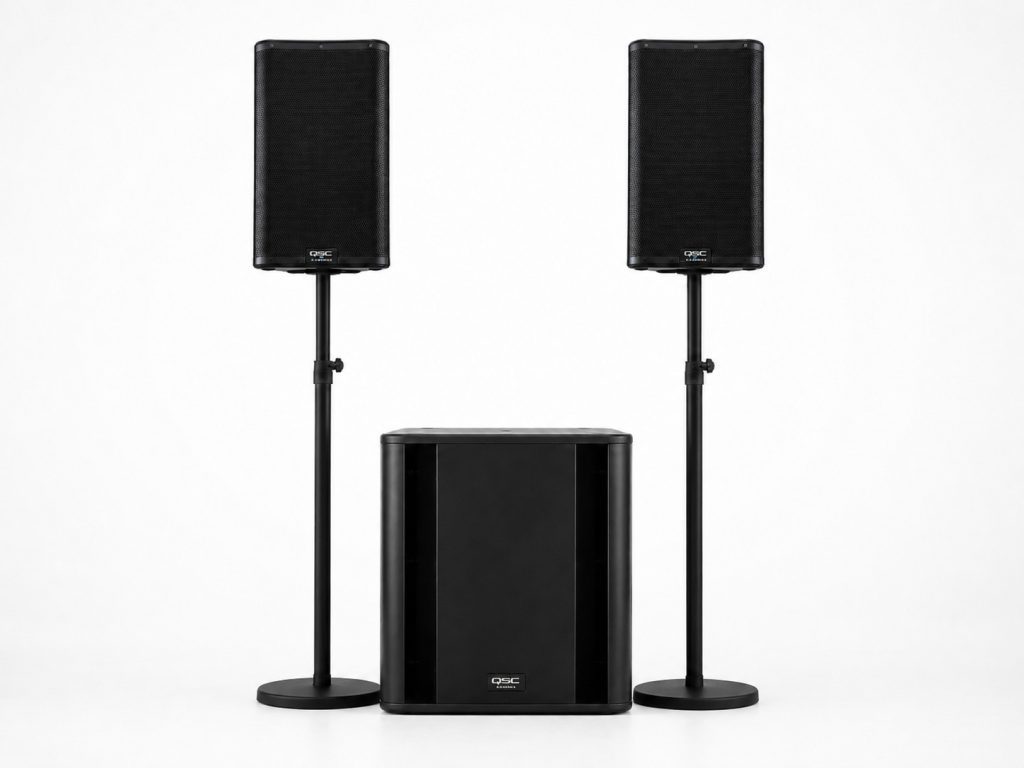 QSC K2 Sub 2 QSC K10.2 Hire RS100 pic 1